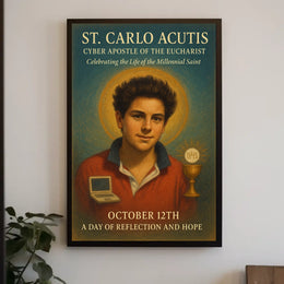 St. Carlo Acutis Cyber Apostle of the Eucharist Poster