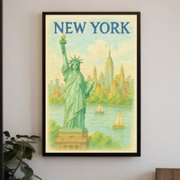 New York Iconic Cityscape Poster