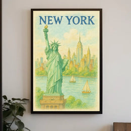 New York Iconic Cityscape Poster