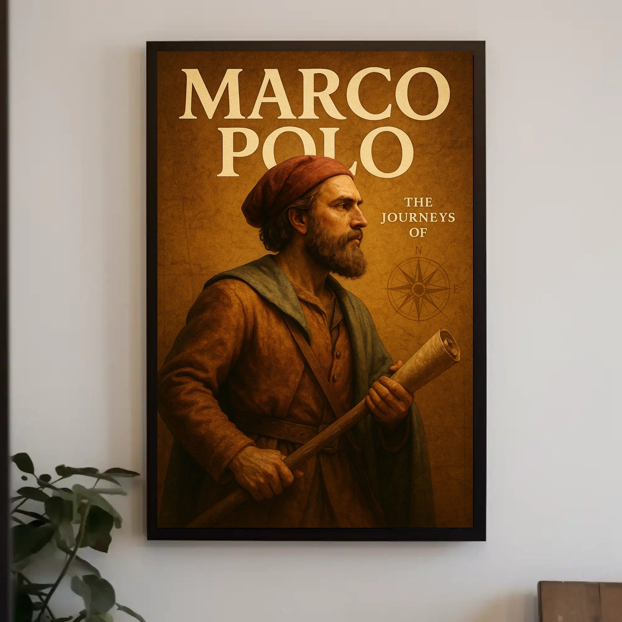 Marco Polo Vintage Exploration Historical or Presidential Poster PosterGoat