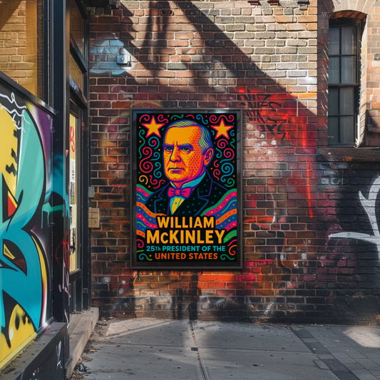 William McKinley President Vibrant Pop Art History Poster
