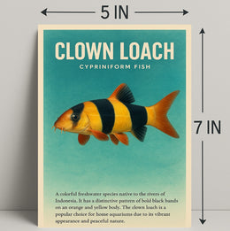 Clown Loach Fish Wall Art Print Decor PosterGoat