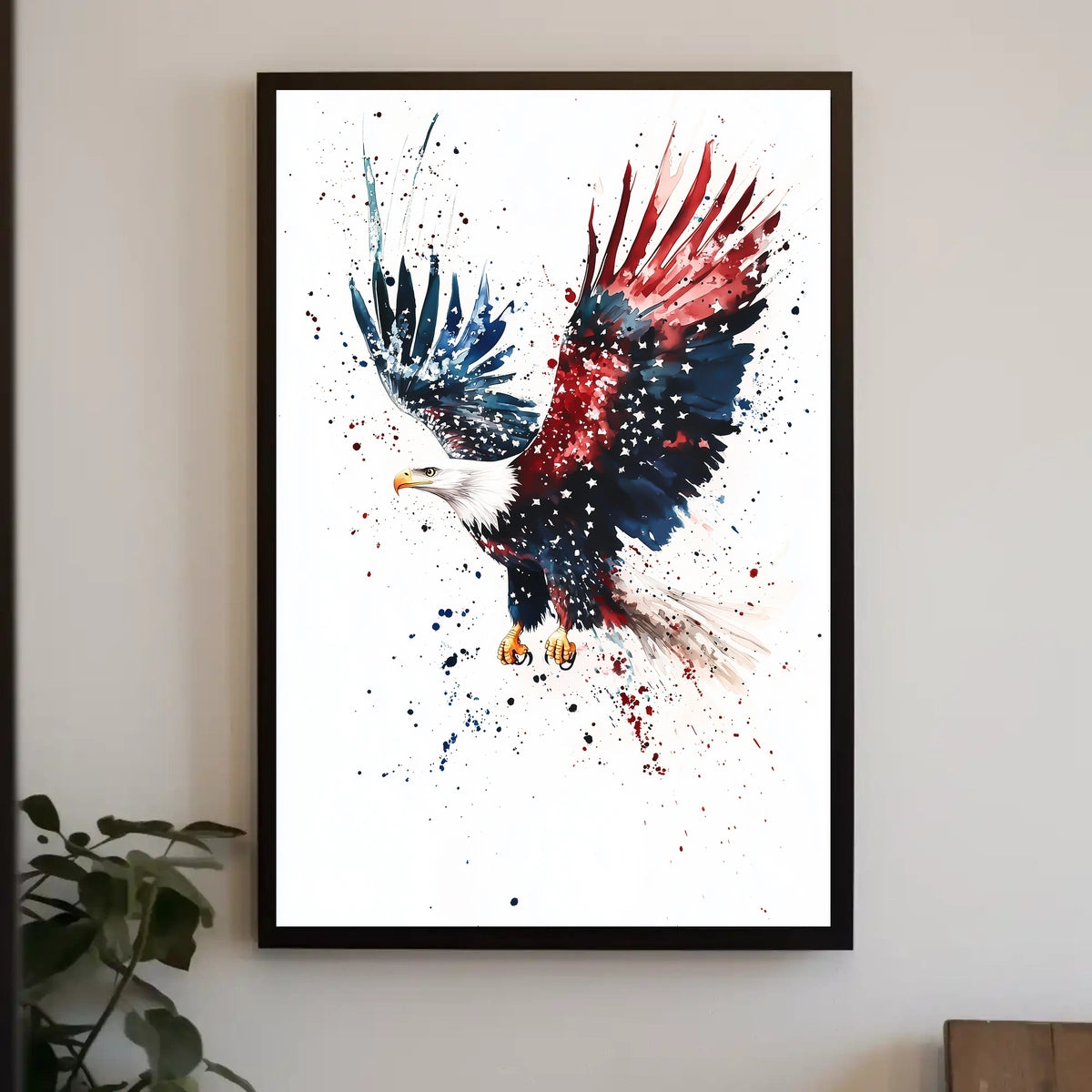 powerful bald eagle flying Poster