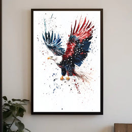powerful bald eagle flying Poster