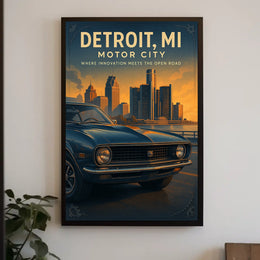 Detroit, Mi Motor City Poster