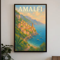 Amalfi Coast Serenity Poster Wall Art 18x24 Museum Quality
