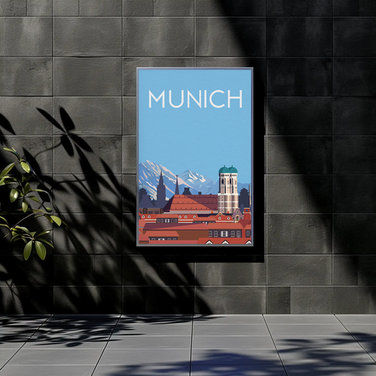 Minimalist Munich Travel Poster