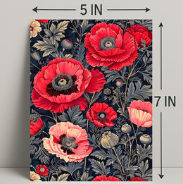 Elegant Red Poppies Artwork, Abstract or Artistic Poster