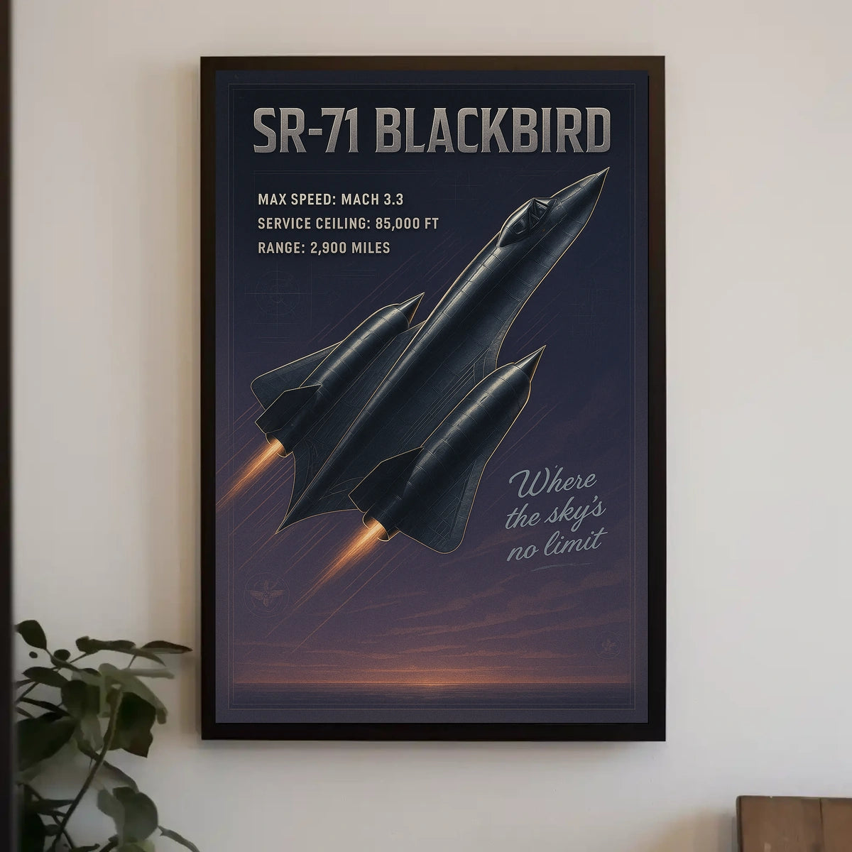 SR-71 Blackbird Speed and Altitude Mastery Poster
