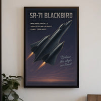 SR-71 Blackbird Speed and Altitude Mastery Poster