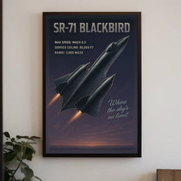 SR-71 Blackbird Speed and Altitude Mastery Poster