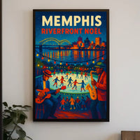 Memphis Riverfront Noël Poster