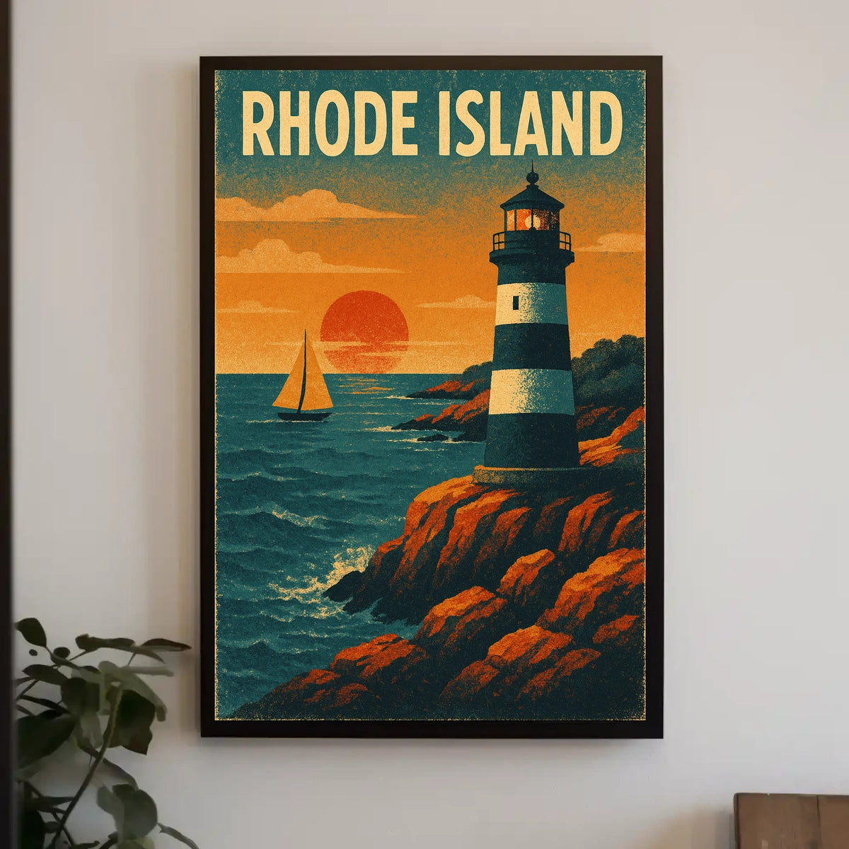 Rhode Island Coastal Charm Poster