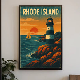 Rhode Island Coastal Charm Poster