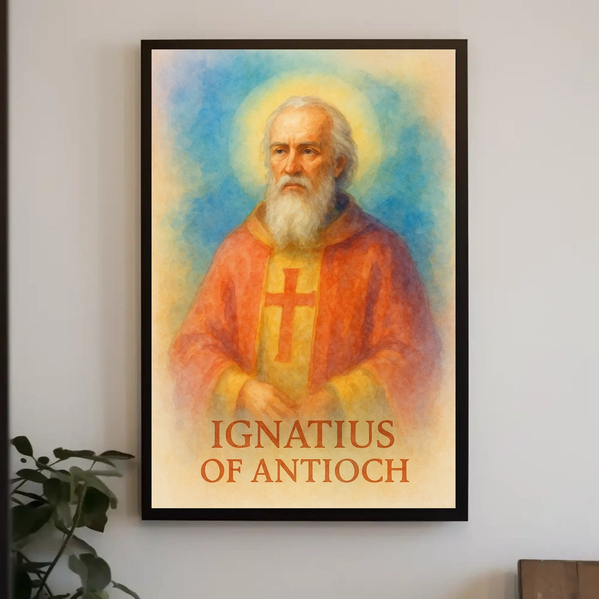 The selected category would be: Historical or Presidential Poster

Ignatius of Antioch vibrant historical religious poster art
