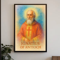 The selected category would be: Historical or Presidential Poster

Ignatius of Antioch vibrant historical religious poster art