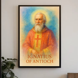 The selected category would be: Historical or Presidential Poster

Ignatius of Antioch vibrant historical religious poster art