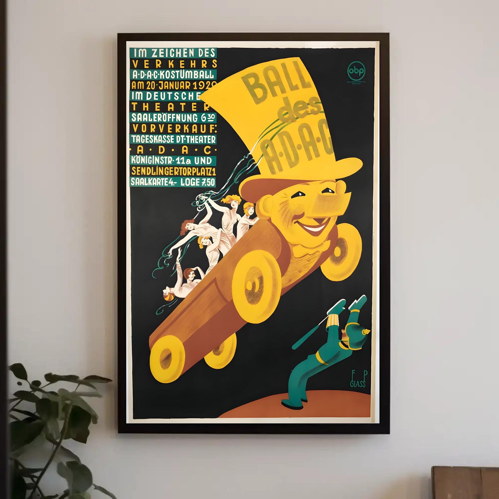 Vintage A-D-A-C Costume Ball Art Print Decor