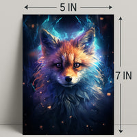 Mystical Fox Portrait Poster PosterGoat