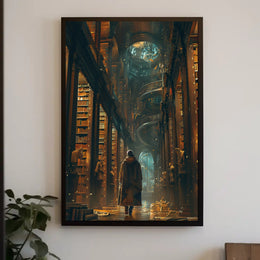 Mystical Library Adventure: Fantasy or Mythology Poster PosterGoat