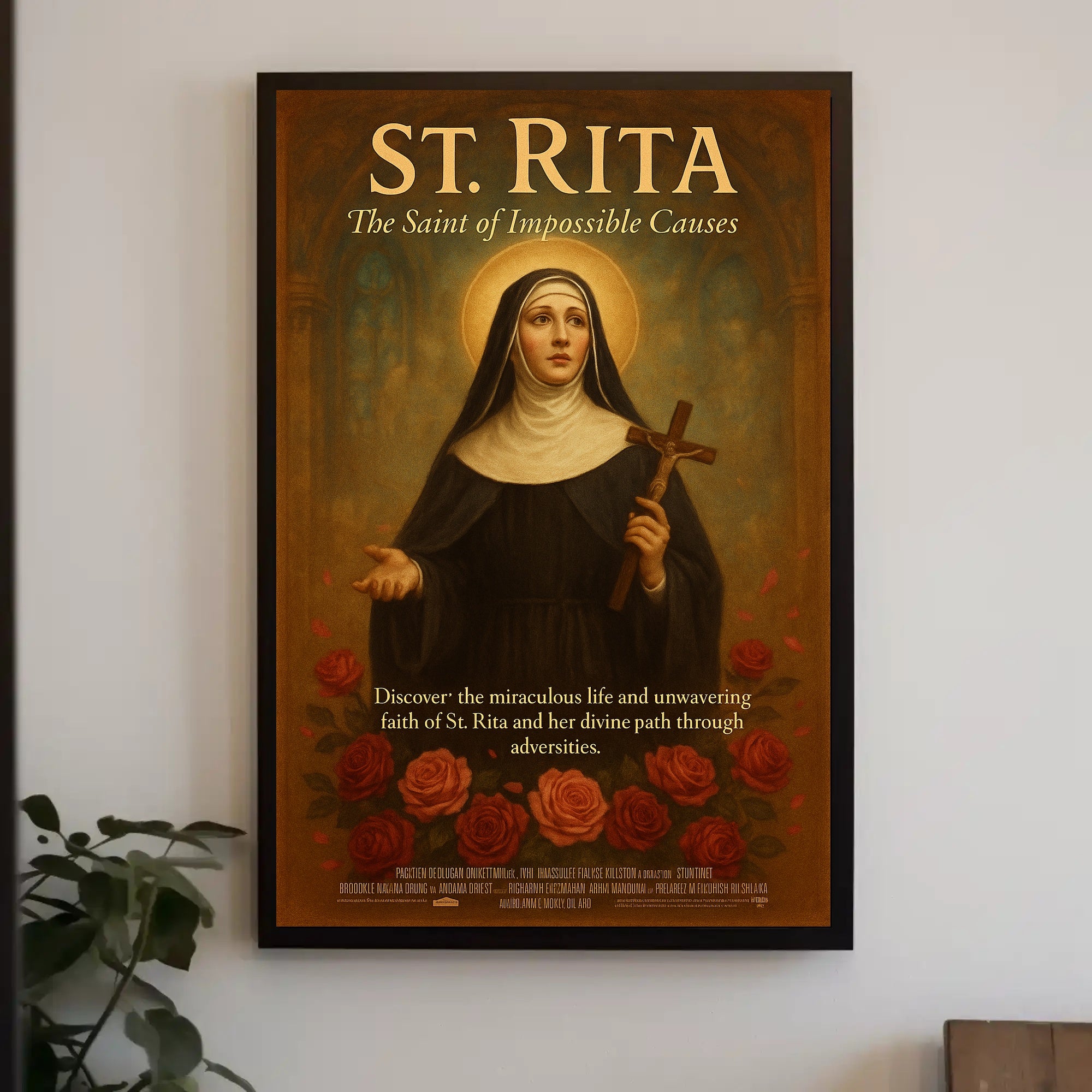 St. Rita Religious Iconography Art Poster - Cultural or Heritage Poster
