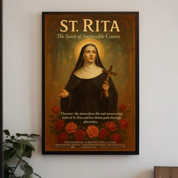 St. Rita Religious Iconography Art Poster - Cultural or Heritage Poster