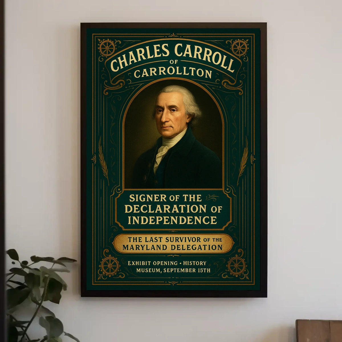 Charles Carroll of Carrollton Exhibit Poster