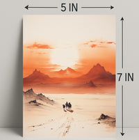 Desert Journey At Sunset Poster