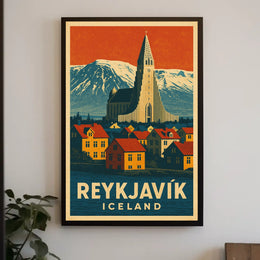 Reykjavik, Iceland Travel Poster