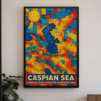 Caspian Sea Mosaic Poster