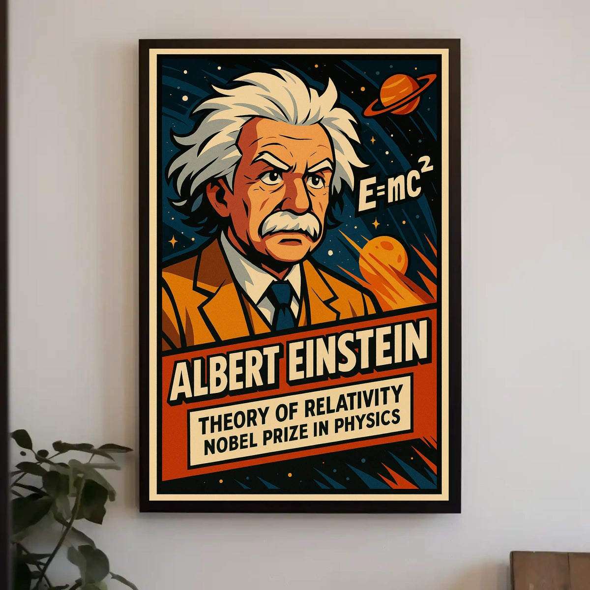 Einstein Relativity Vintage Educational Poster