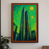Abstract Urban Skyline Poster