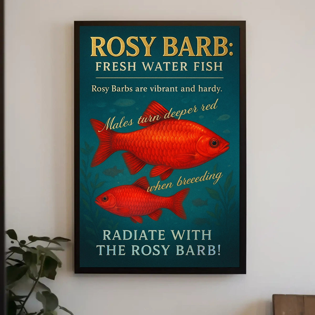 Radiate with the Rosy Barb Poster