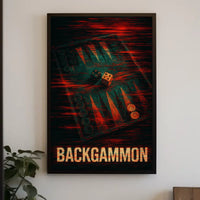Backgammon Strategy Modern Art Poster - Abstract or Artistic Poster