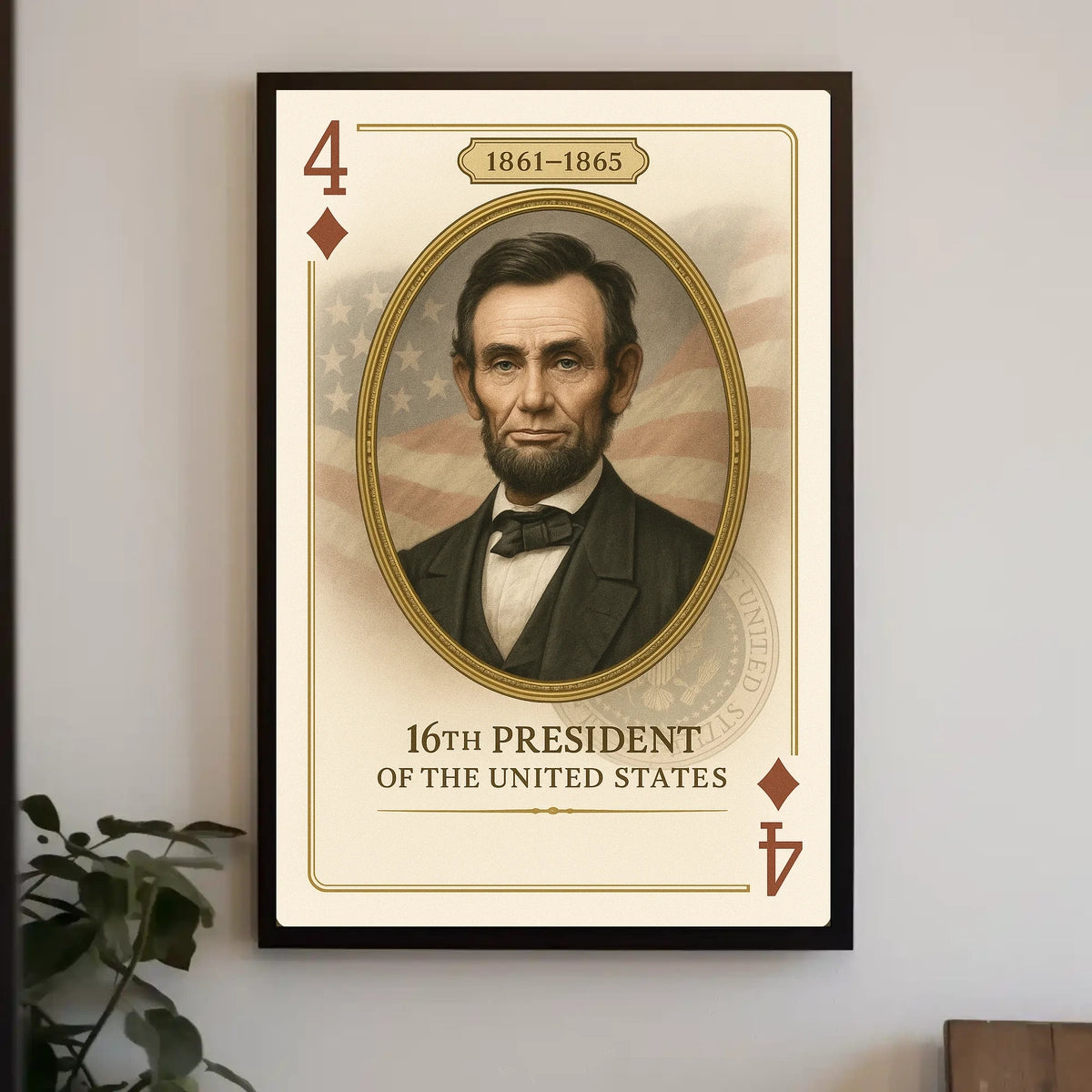 Abraham Lincoln 16th President Scenic Wall Art Poster