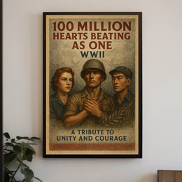 Unity and Courage WWII Tribute Poster