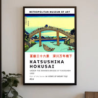 Katsushika Hokusai Under the Mannen Bridge at Fukagawa Poster
