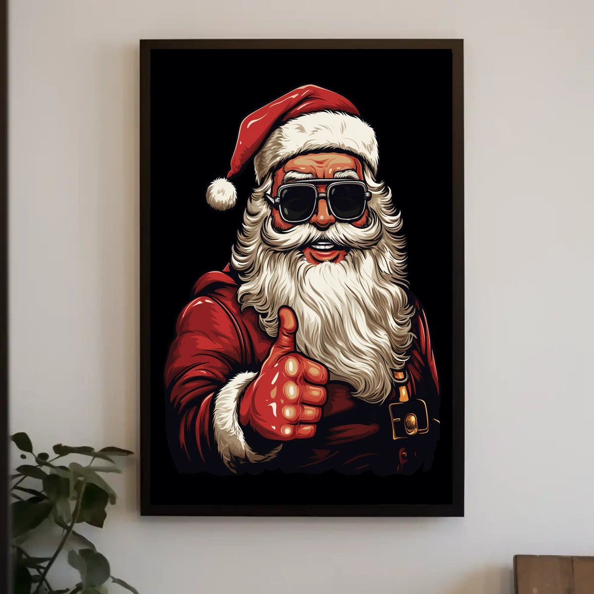 Santa's Classic Charm Art Print with Pop Culture Poster