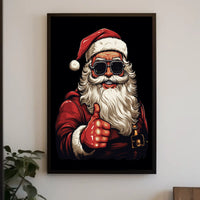 Santa's Classic Charm Art Print with Pop Culture Poster