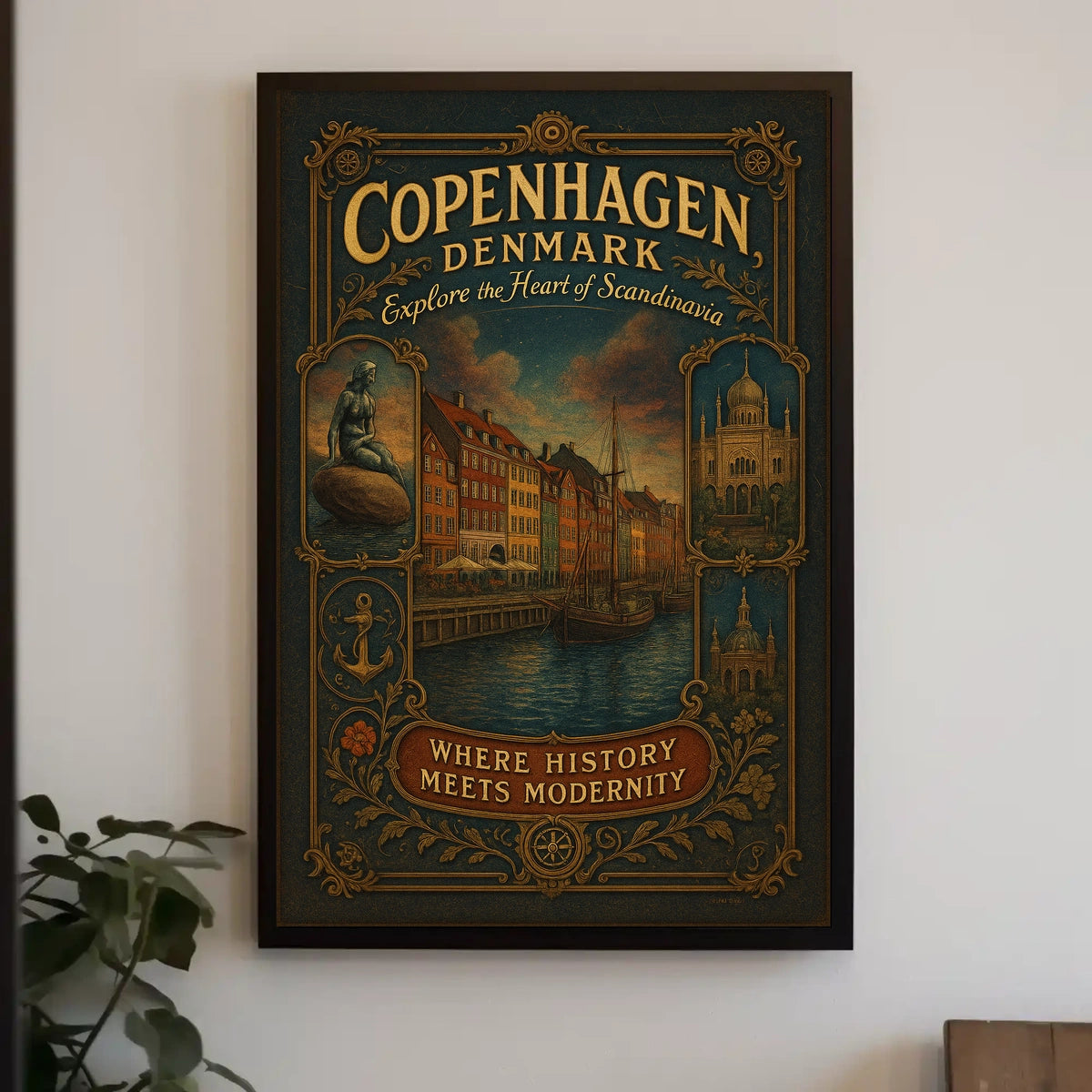 Copenhagen, Denmark Where History Meets Modernity Poster
