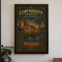 Copenhagen, Denmark Where History Meets Modernity Poster