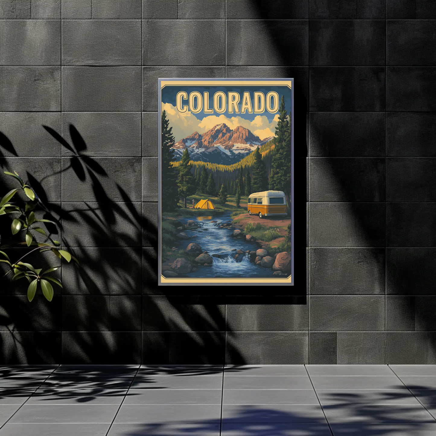 Colorado RV Adventure Vintage Travel Poster