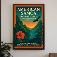 American Samoa Adventure Scenic National Park Poster