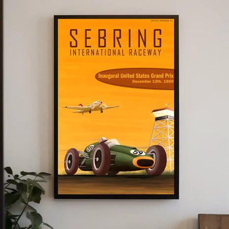 Inaugural United States Grand Prix at Sebring Poster