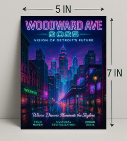Woodward Ave 2025 Vision of Detroits Future Poster PosterGoat