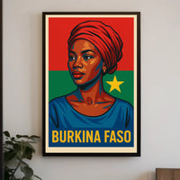 Burkina Faso Cultural Portrait Poster