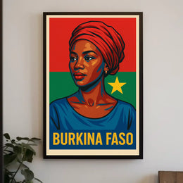 Burkina Faso Cultural Portrait Poster