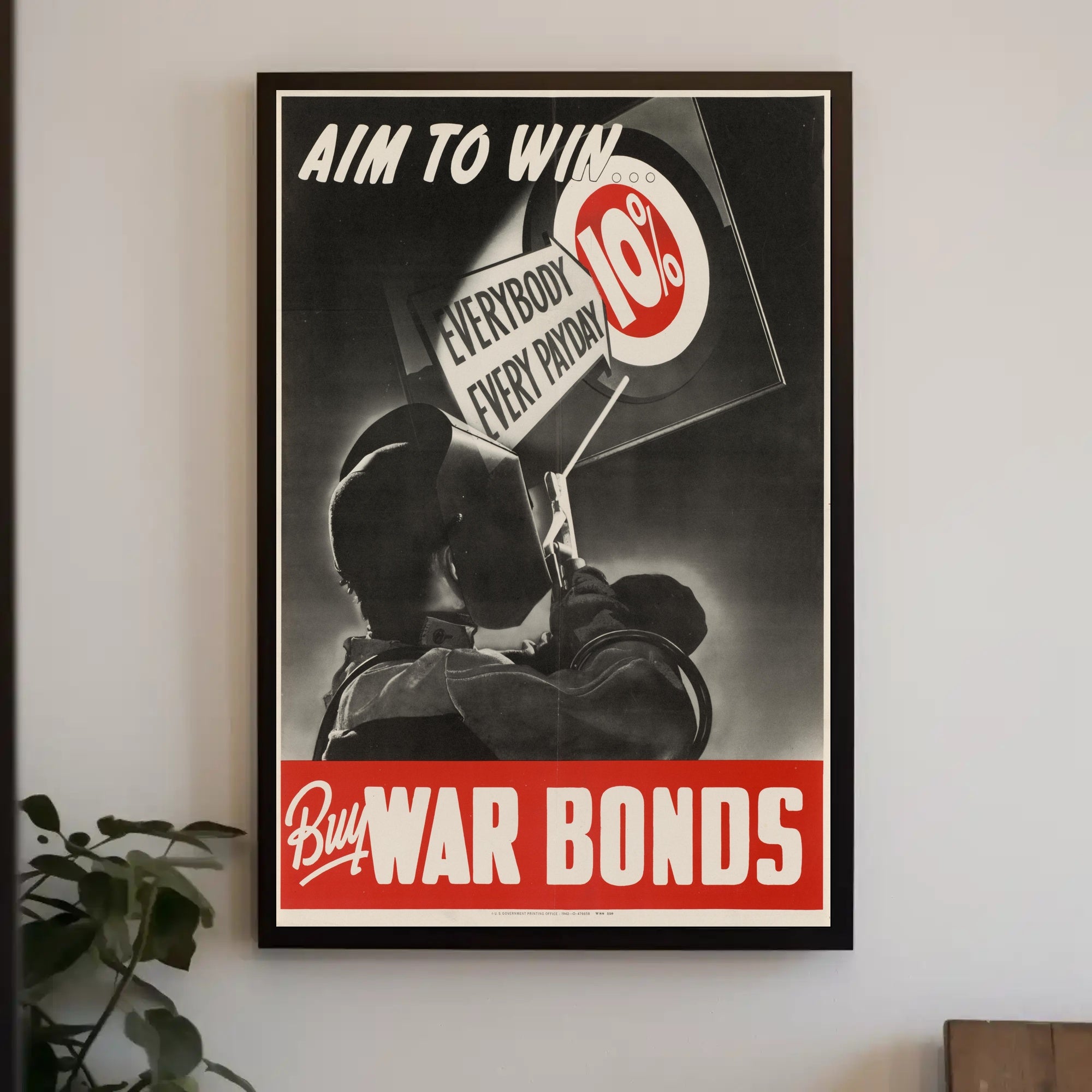 Aim to Win: Buy War Bonds Poster PosterGoat