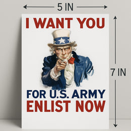 Uncle Sam Recruitment Poster PosterGoat
