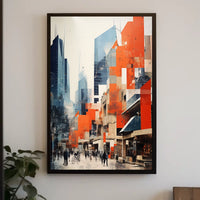 Contemporary Urban Cityscape in a Modern Skyline Travel Poster